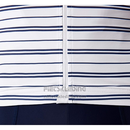 2019 Fietskleding La Passione Stripe Wit Korte Mouwen en Koersbroek